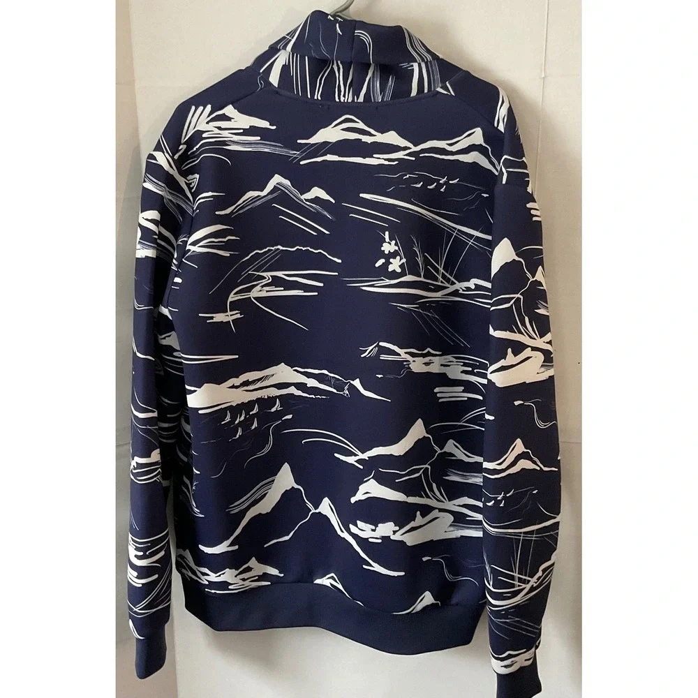 Greyson Mens Cardigan Sweater Lake Como shawl navy XL Chene